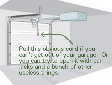 Manually open your garage door.