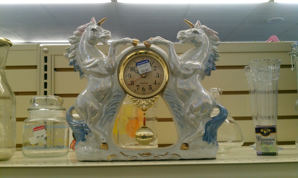 awkward unicorn clock