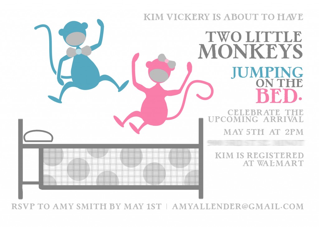 Monkey Baby Shower Invitation