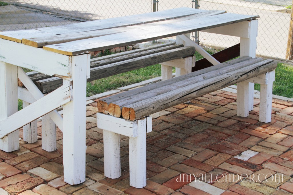 Salvaged Lumber picnic table