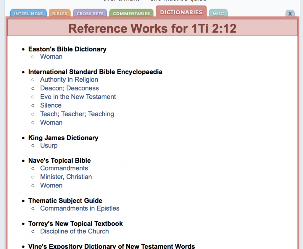 Blue Letter Bible Dictionary