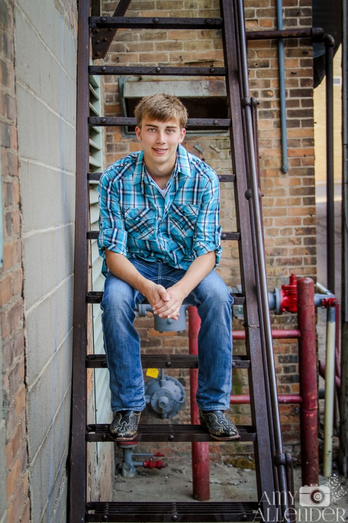 senior portraits fire escape