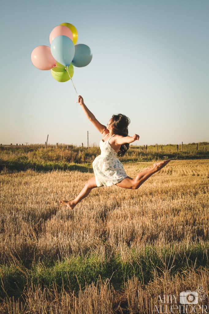 Senior Portrait with Balloons