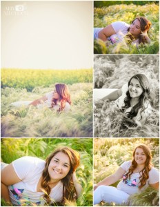 field senior portrait session