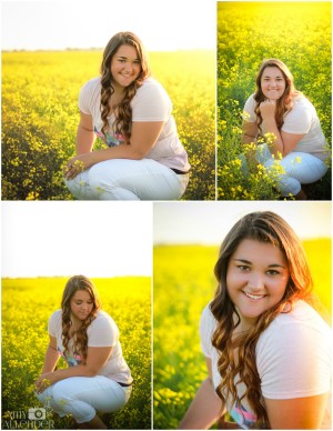 canola field senior portraits - Amy Allender